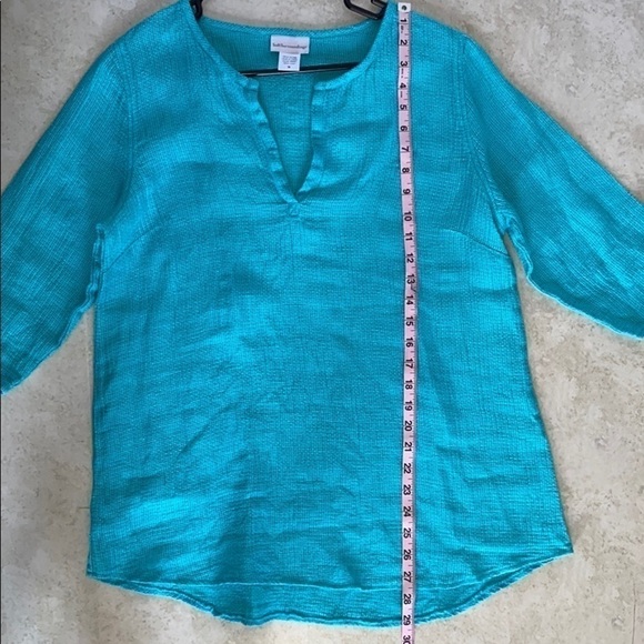 Soft Surroundings Linen Tunics Size Medium Tunics Waffle Knit V Neck Two - Picture 8 of 16